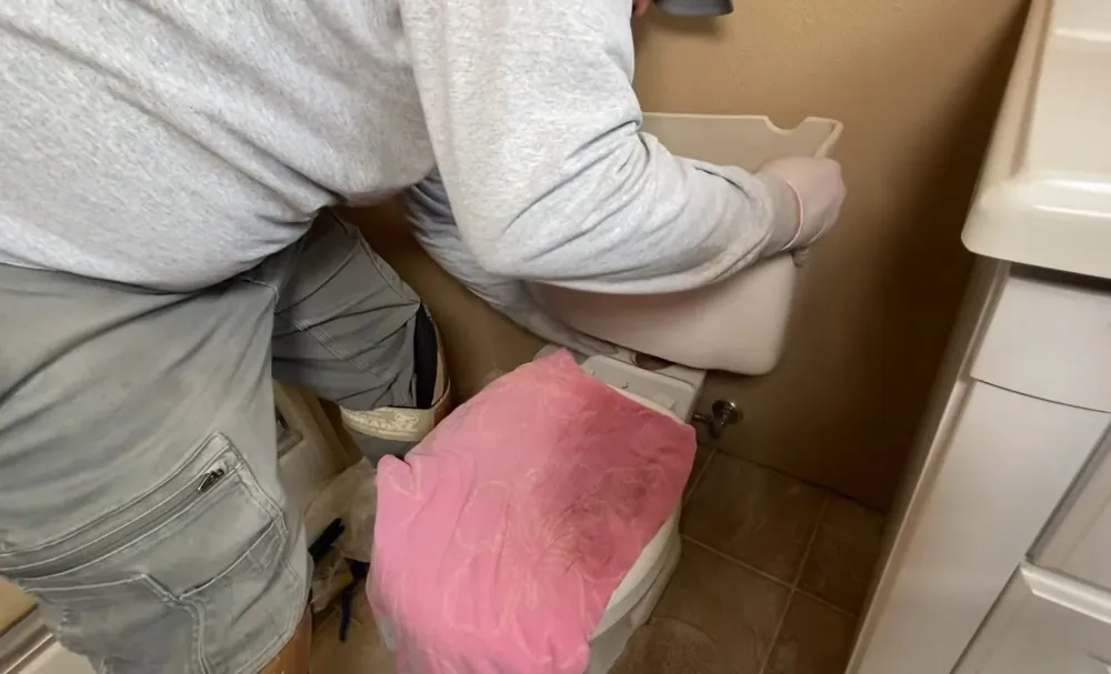 Heavy duty toilet auger clearing for emergency toilet repair in Allen TX